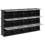 Estantería de cubos con 12 compartimentos y puertas PP negro by , Shoe racks and shoe organizers - Ref: Foro24-4019578, Price...