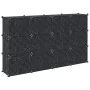 Estantería de cubos con 12 compartimentos y puertas PP negro by , Shoe racks and shoe organizers - Ref: Foro24-4019578, Price...