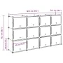 Estantería de cubos con 12 compartimentos y puertas PP negro by , Shoe racks and shoe organizers - Ref: Foro24-4019578, Price...