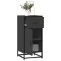Aparador de madera de ingeniería y metal negro 35,5x35x76 cm von , Sideboards - Ref: Foro24-848959, Preis: 71,51 €, Rabatt: %