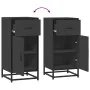Aparador de madera de ingeniería y metal negro 35,5x35x76 cm von , Sideboards - Ref: Foro24-848959, Preis: 71,51 €, Rabatt: %