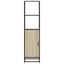 Aparador alto madera de ingeniería y metal 35,5x35x139 cm by , Sideboards - Ref: Foro24-849045, Price: 85,34 €, Discount: %