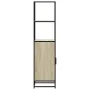 Aparador alto madera de ingeniería y metal 35,5x35x139 cm by , Sideboards - Ref: Foro24-849045, Price: 85,34 €, Discount: %