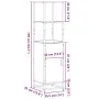 Aparador alto madera de ingeniería y metal 35,5x35x139 cm by , Sideboards - Ref: Foro24-849045, Price: 85,34 €, Discount: %