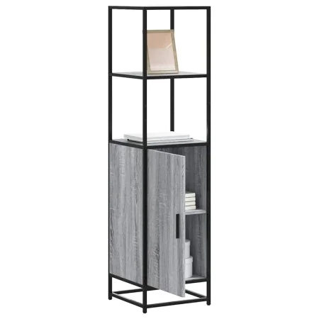 Aparador alto madera ingeniería metal gris sonoma 35,5x35x13 cm de , Aparadores - Ref: Foro24-849047, Precio: 79,01 €, Descue...