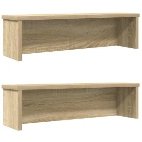 Estantes de cocina apilables 2 uds roble sonoma 50x15x16 cm von , Behälter für Küchenutensilien - Ref: Foro24-860486, Preis: ...