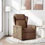 Sillón reclinable con masaje de tela marrón by , Armchairs - Ref: Foro24-4015590, Price: 202,88 €, Discount: %