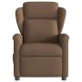 Sillón reclinable con masaje de tela marrón by , Armchairs - Ref: Foro24-4015590, Price: 202,88 €, Discount: %