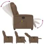 Sillón reclinable con masaje de tela marrón by , Armchairs - Ref: Foro24-4015590, Price: 202,88 €, Discount: %
