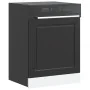 Panel para lavavajillas Porto madera contrachapada negro by , Kitchen cabinets - Ref: Foro24-854138, Price: 43,62 €, Discount: %