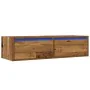 Mueble de TV con luces LED envejecida 100X35,5x25 cm von , TV-Möbel - Ref: Foro24-860245, Preis: 81,59 €, Rabatt: %