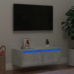 Mueble de TV con luces LED gris hormigón 75x35,5x25 cm von , TV-Möbel - Ref: Foro24-860232, Preis: 67,03 €, Rabatt: %