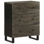Aparadores 3 piezas madera maciza mango negro 60x33x75 cm by , Lockers and storage cabinets - Ref: Foro24-3309999, Price: 315...