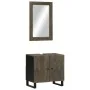 Conjunto de muebles de baño 2 piezas madera maciza mango negro by , Bathroom furniture - Ref: Foro24-3310000, Price: 134,48 €...