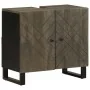 Conjunto de muebles de baño 2 piezas madera maciza mango negro by , Bathroom furniture - Ref: Foro24-3310000, Price: 134,48 €...