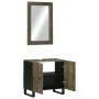 Conjunto de muebles de baño 2 piezas madera maciza mango negro by , Bathroom furniture - Ref: Foro24-3310000, Price: 134,48 €...