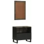 Conjunto de muebles de baño 2 piezas madera maciza mango negro by , Bathroom furniture - Ref: Foro24-3310000, Price: 134,48 €...