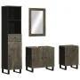 Conjunto de muebles de baño 4 piezas madera maciza mango negro by , Bathroom furniture - Ref: Foro24-3310002, Price: 314,54 €...
