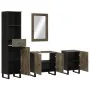 Conjunto de muebles de baño 4 piezas madera maciza mango negro by , Bathroom furniture - Ref: Foro24-3310002, Price: 314,54 €...
