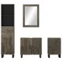 Conjunto de muebles de baño 4 piezas madera maciza mango negro by , Bathroom furniture - Ref: Foro24-3310002, Price: 314,54 €...