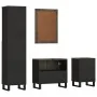 Conjunto de muebles de baño 4 piezas madera maciza mango negro by , Bathroom furniture - Ref: Foro24-3310002, Price: 314,54 €...