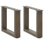 Patas de mesa centro forma U 2uds acero natural 30x(30-31) cm de , Patas para mesas - Ref: Foro24-4013131, Precio: 41,03 €, D...