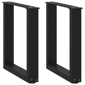 Patas de mesa de centro forma U 2uds acero negro 38x(42-43) cm by , Table legs - Ref: Foro24-4013152, Price: 55,28 €, Discoun...