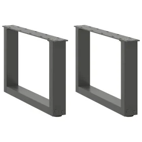 Patas de mesa centro forma U 2uds acero antracita 50x(30-31) cm by , Table legs - Ref: Foro24-4013138, Price: 58,09 €, Discou...
