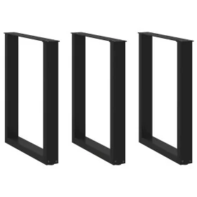 Patas para mesa centro forma U 3 uds acero negro 70x(72-73) cm von , Tischbeine - Ref: Foro24-4013200, Preis: 113,90 €, Rabat...