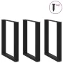 Patas para mesa centro forma U 3 uds acero negro 70x(72-73) cm by , Table legs - Ref: Foro24-4013200, Price: 113,90 €, Discou...