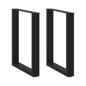 Patas para mesa centro forma U 2 uds acero negro 70x(72-73) cm von , Tischbeine - Ref: Foro24-4013184, Preis: 84,71 €, Rabatt: %