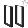 Patas para mesa centro forma U 2 uds acero negro 70x(72-73) cm by , Table legs - Ref: Foro24-4013184, Price: 76,64 €, Discoun...