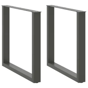 Patas mesa centro forma U 2uds antracita 80x(72-73)cm acero by , Table legs - Ref: Foro24-4013190, Price: 92,27 €, Discount: %