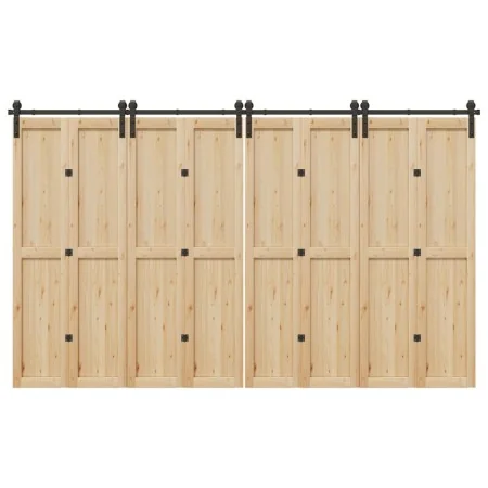 Kit de herrajes para puertas correderas acero negro 366 cm von , Türartikel - Ref: Foro24-3295803, Preis: 181,96 €, Rabatt: %