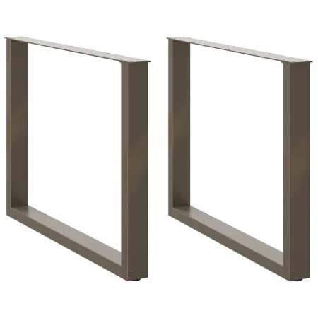 Patas mesa comedor forma U 2uds acero natural 100x(72-73) cm by , Table legs - Ref: Foro24-4013199, Price: 101,58 €, Discount: %