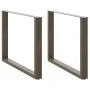 Patas mesa comedor forma U 2uds acero natural 100x(72-73) cm by , Table legs - Ref: Foro24-4013199, Price: 101,58 €, Discount: %