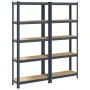 Estante almacenaje 5 niveles 2 uds acero y madera contrachapada von , Industrieregale - Ref: Foro24-3307588, Preis: 77,80 €, ...