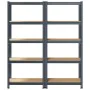 Estante almacenaje 5 niveles 2 uds acero y madera contrachapada von , Industrieregale - Ref: Foro24-3307588, Preis: 77,80 €, ...