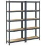 Estante almacenaje 5 niveles 2 uds acero y madera contrachapada von , Industrieregale - Ref: Foro24-3307588, Preis: 77,80 €, ...