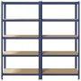 Estanterías de 5 baldas 2 uds madera contrachapada y acero azul by , Industrial shelving - Ref: Foro24-3307605, Price: 120,50...