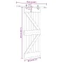 Puerta corredera con herrajes madera maciza de pino 80x210 cm von , Türen - Ref: Foro24-3332631, Preis: 212,10 €, Rabatt: %
