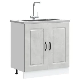 Mueble bajo para fregadero Kalmar gris hormigón 80x46x81,5 cm by , Kitchen cabinets - Ref: Foro24-853451, Price: 70,58 €, Dis...