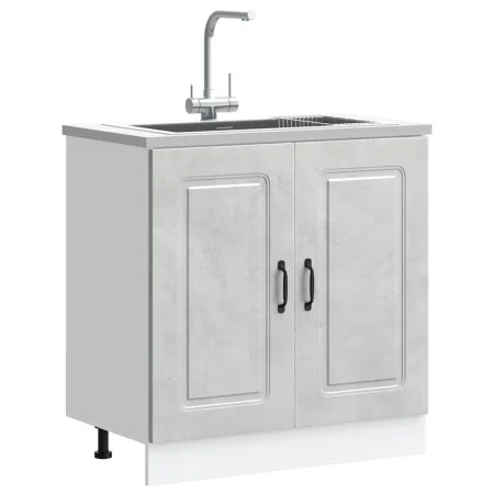 Mueble bajo para fregadero Kalmar gris hormigón 80x46x81,5 cm von , Küchenschränke - Ref: Foro24-853451, Preis: 70,58 €, Raba...