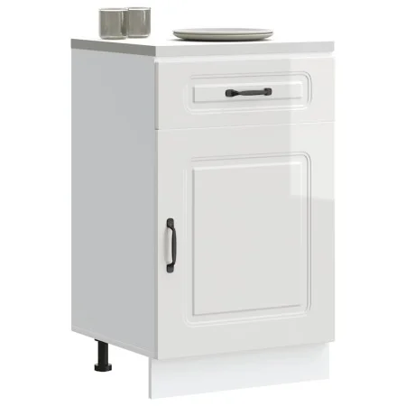 Mueble bajo cocina Kalmar madera ingeniería blanca alto brillo von , Küchenschränke - Ref: Foro24-853479, Preis: 106,33 €, Ra...