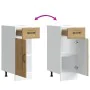 Mueble bajo de cocina Kalmar roble artesanal madera ingeniería de , Armarios de cocina - Ref: Foro24-853466, Precio: 60,38 €,...
