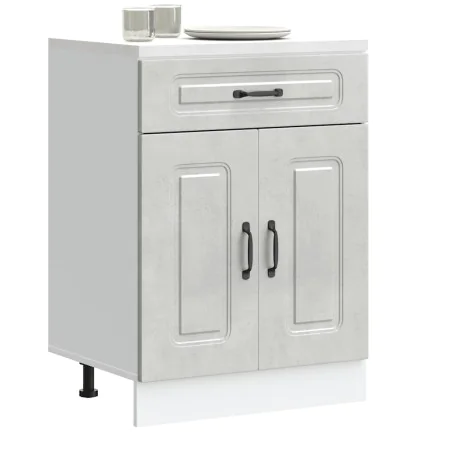 Mueble bajo de cocina Kalmar madera de ingeniería gris hormigón de , Armarios de cocina - Ref: Foro24-853491, Precio: 86,14 €...