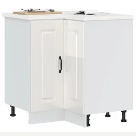 Mueble cocina esquina Kalmar madera ingeniería blanco brillante von , Küchenschränke - Ref: Foro24-853509, Preis: 113,99 €, R...