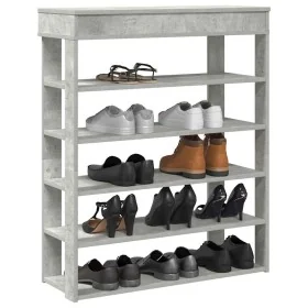 Mueble zapatero madera contrachapada gris hormigón 80x30x98 cm by , Shoe racks and shoe organizers - Ref: Foro24-859935, Pric...