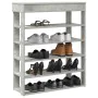Mueble zapatero madera contrachapada gris hormigón 80x30x98 cm by , Shoe racks and shoe organizers - Ref: Foro24-859935, Pric...