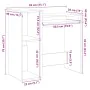 Escritorio estantes madera ingeniería envejecida 84x40x78 cm by , Desks - Ref: Foro24-860452, Price: 71,31 €, Discount: %